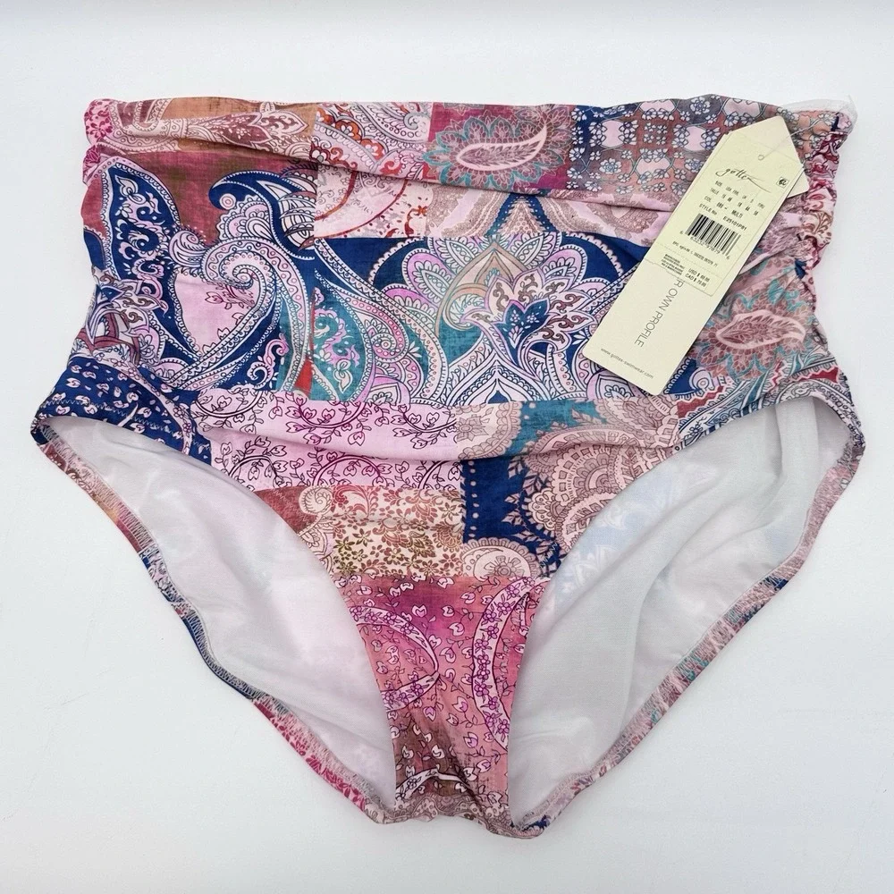 Profile by Gottex Karma Shirred High Waist Swim Bottom Size 16